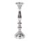 Silver Aluminum Traditional Pillar Candle Holder